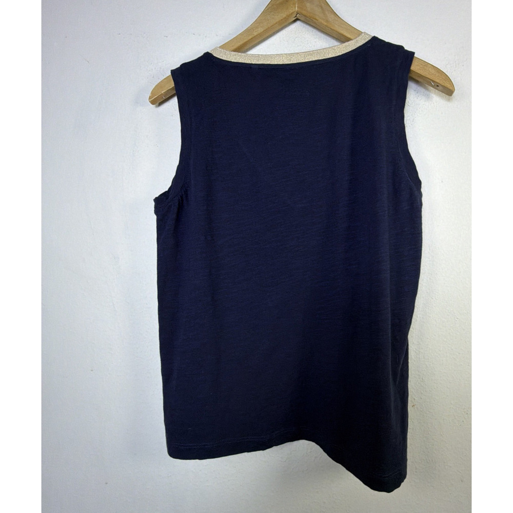 Boden Peggy Top tank navy gold sparkle womens 8 minimalist festival career - Picture 10 of 13